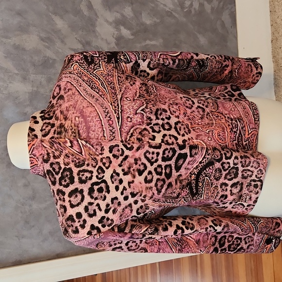 Scapa Lauren Perre Pink Multi-colored Blazer Jacket Sz MD - Picture 4 of 6